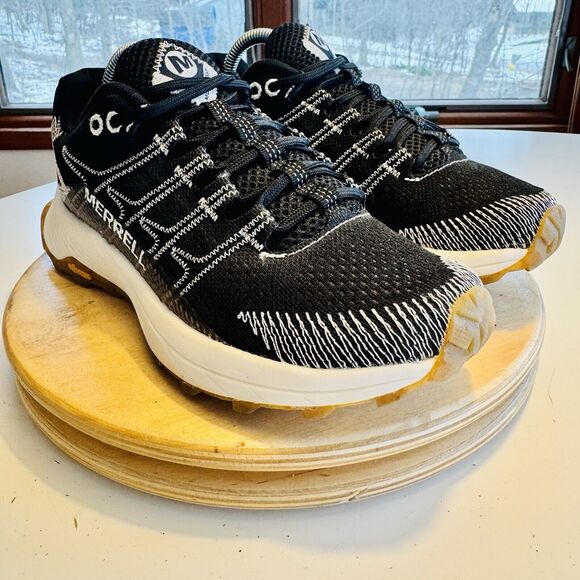 Merrell Womens Moab Flight Black Hiking Shoes Sneakers Size 5.5 - Picture 4 of 8